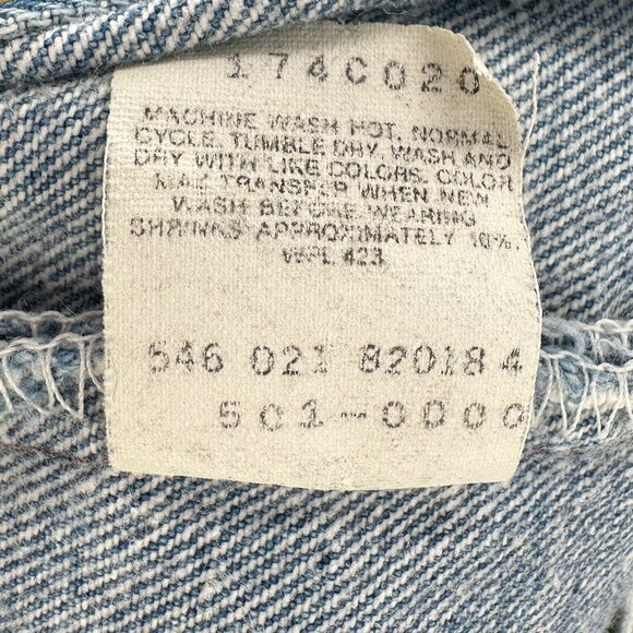 Vintage 1980s Levi's Made in USA Mid Wash Straight Leg Blue Jeans sz 36 x 36 - Picture 5 of 6